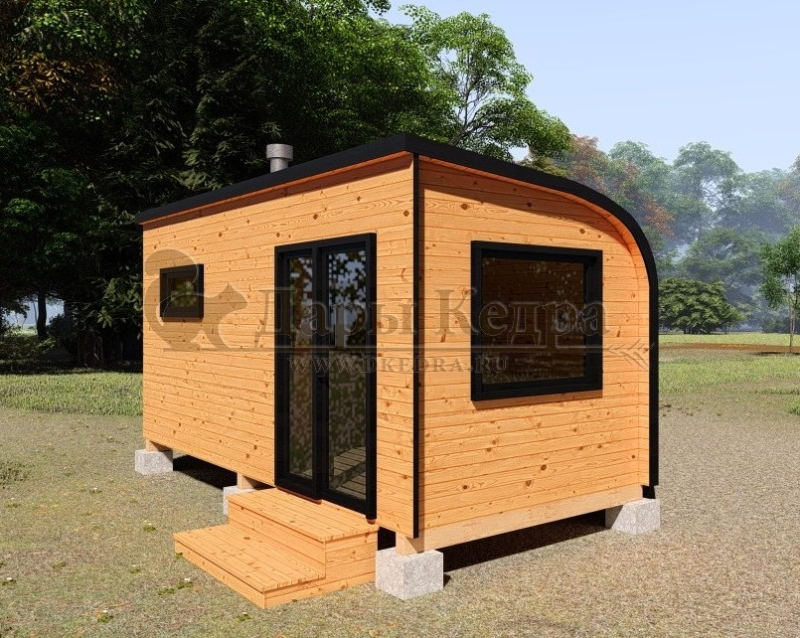 Баня «Парус» из кедра 5х2,35 м Баня «Парус» из кедра 5х2,35 м